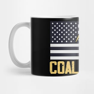 Coal Miner Flag American Patriotic Distressed Mug